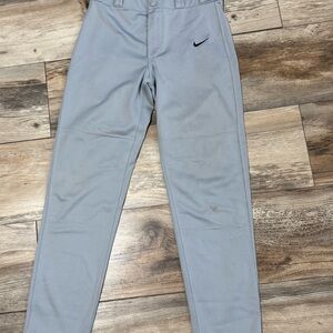 Nike Light Gray Dri-FIT Performance Pants with Swoosh